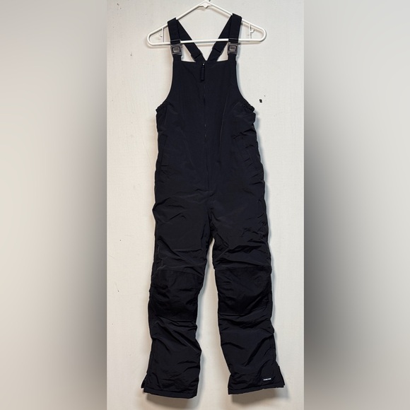 Lands’ End Kids Squall Black Insulated Iron Knee Snow Bibs Size 14 - Picture 1 of 9